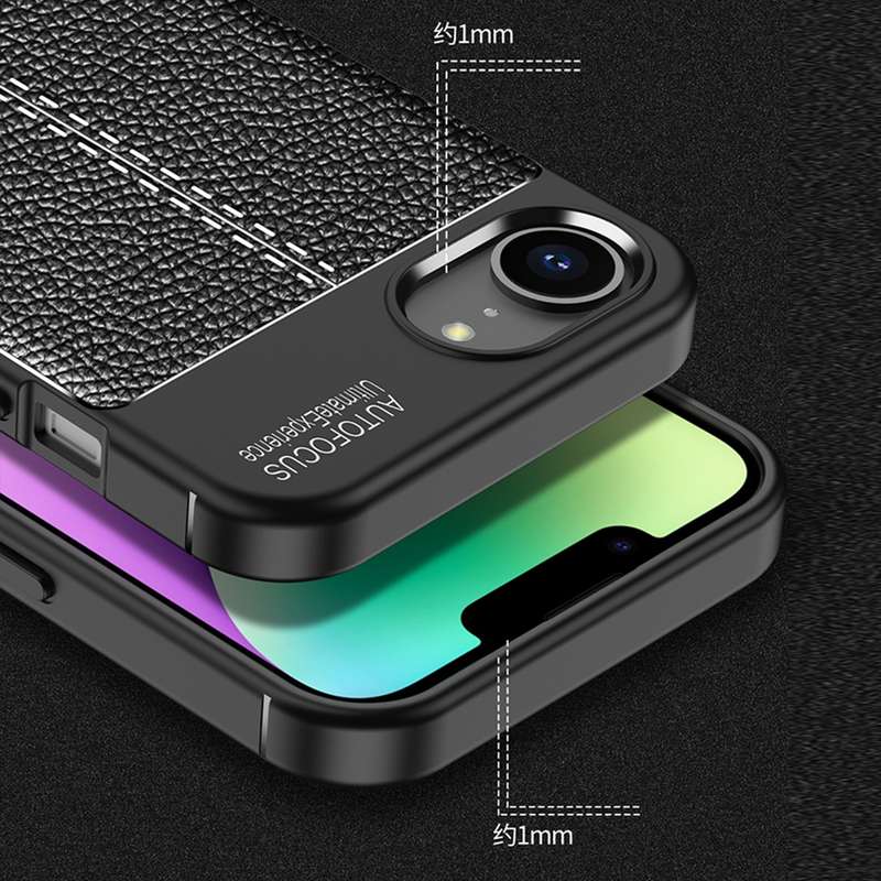 For iPhone SE 2024 Litchi Texture Shockproof TPU Phone Case(Blue)