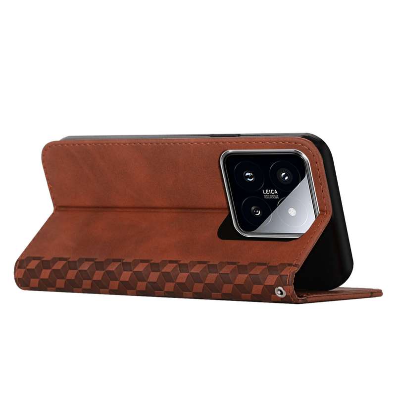 For Xiaomi 14 pro Diamond Splicing Skin Feel Magnetic Leather Phone Case(Brown)