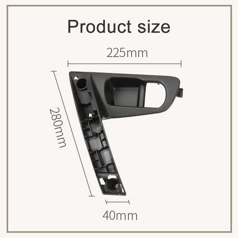 For Nissan Qashqai Left-Drive Car Door Inside Handle Base Bracket, Type:Base Right(Carbon Fiber)