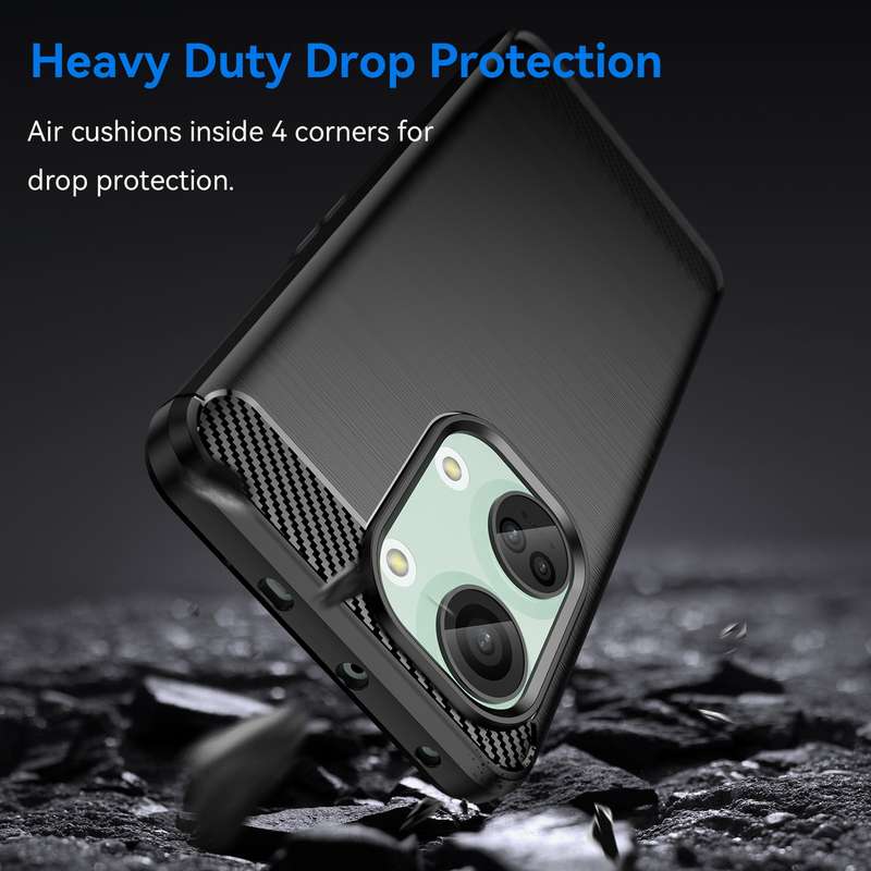 For OnePlus Nord 3 Brushed Texture Carbon Fiber TPU Phone Case(Black)