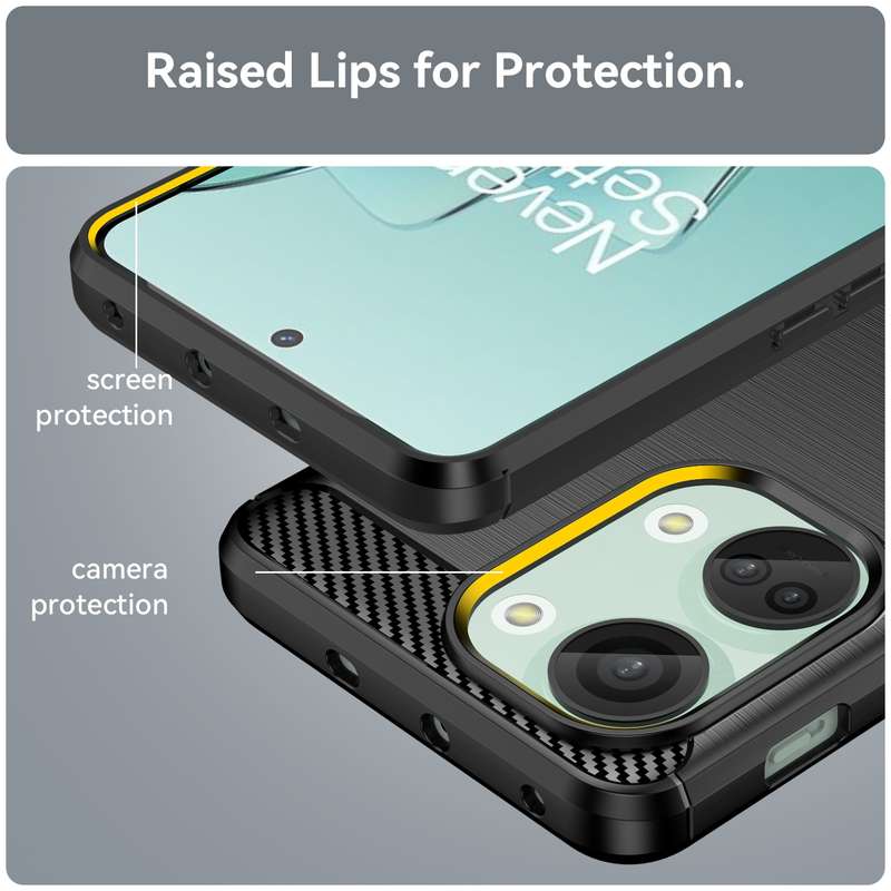 For OnePlus Nord 3 Brushed Texture Carbon Fiber TPU Phone Case(Black)