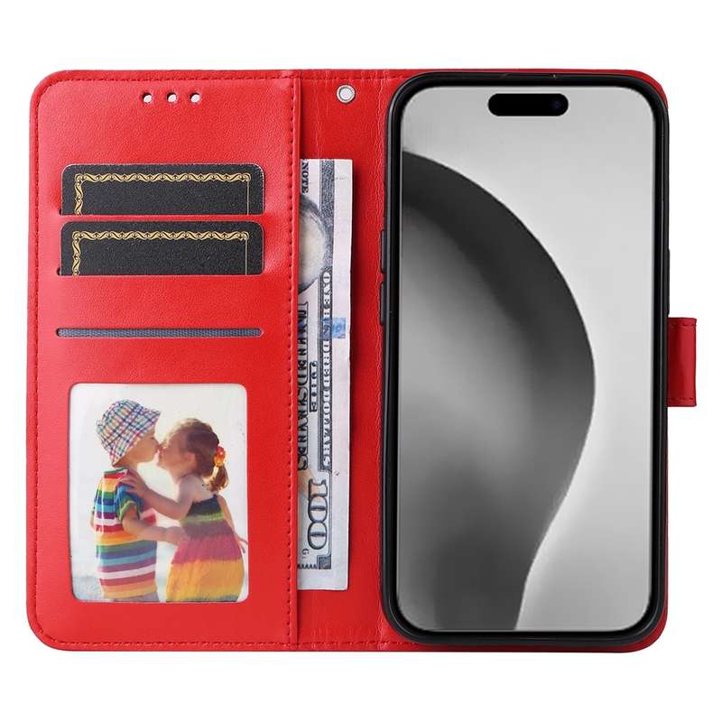 For iPhone 16 Pro Max Embossed Sunflower Leather Phone Case(Red)