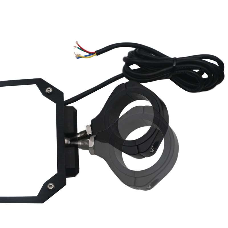 For 1.75 - 2 inch UTV-26 UTV / ATV Three Color Rear Frame Reflective Mirror with LED Lights