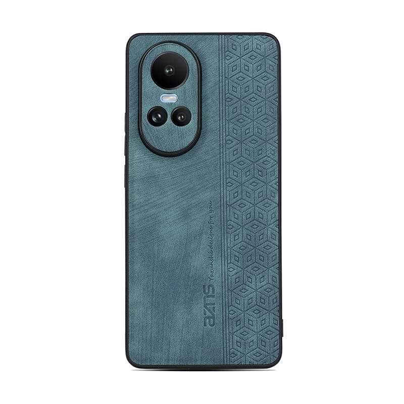 For OPPO Reno10 Global / Reno10 Pro Global AZNS 3D Embossed Skin Feel Phone Case(Black)