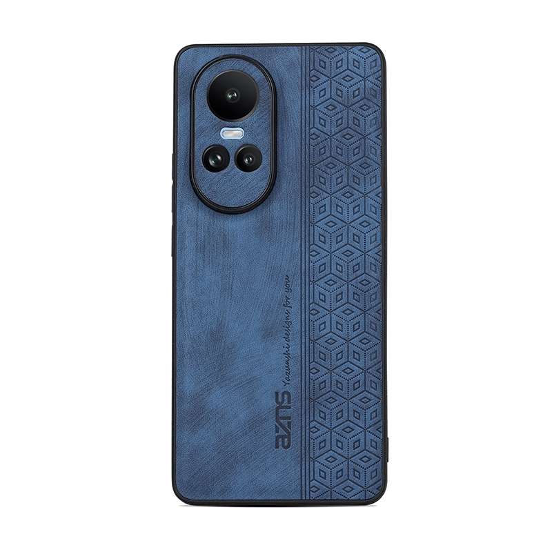 For OPPO Reno10 Global / Reno10 Pro Global AZNS 3D Embossed Skin Feel Phone Case(Black)
