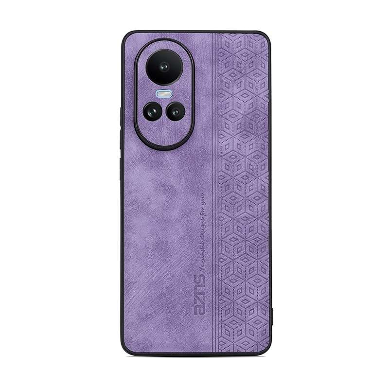 For OPPO Reno10 Global / Reno10 Pro Global AZNS 3D Embossed Skin Feel Phone Case(Black)