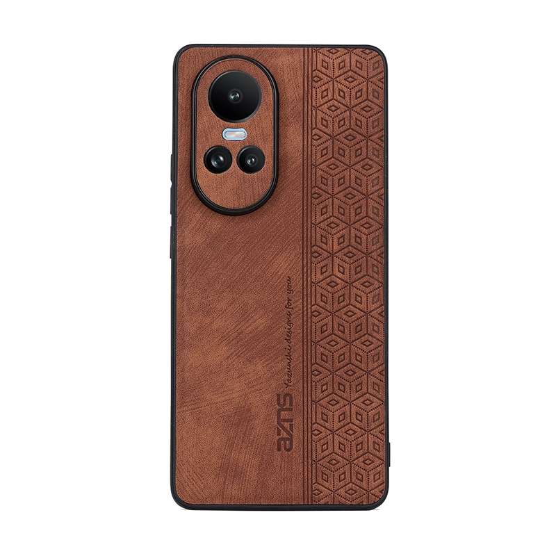 For OPPO Reno10 Global / Reno10 Pro Global AZNS 3D Embossed Skin Feel Phone Case(Black)