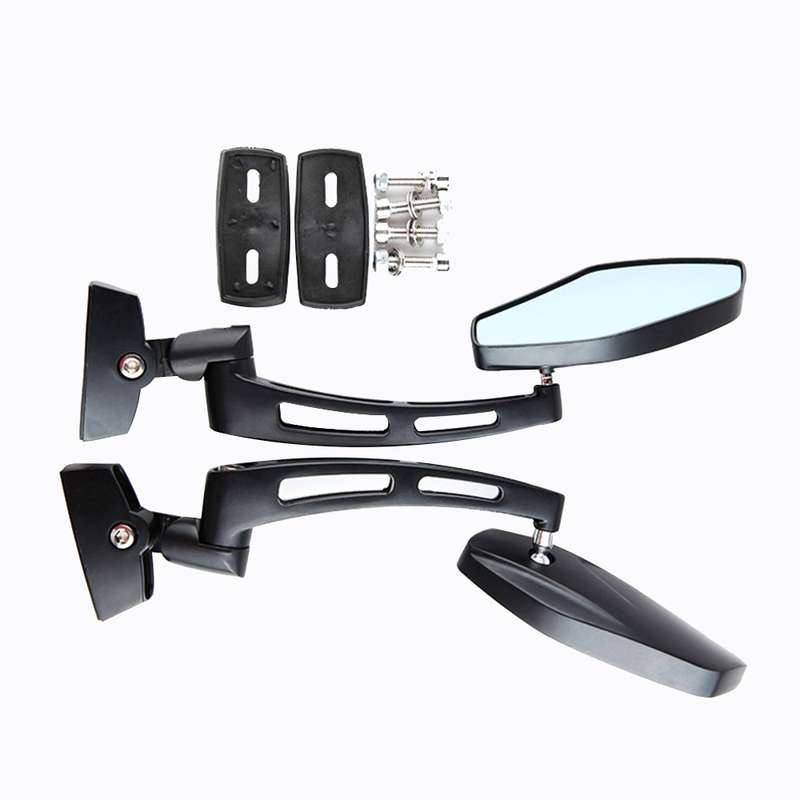 1Pair SF-062 Motorcycle Modified Rearview Mirror Reflective Mirror(Black)