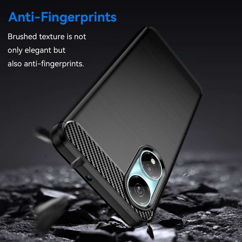 For Honor X5 Plus Brushed Texture Carbon Fiber TPU Phone Case(Red)