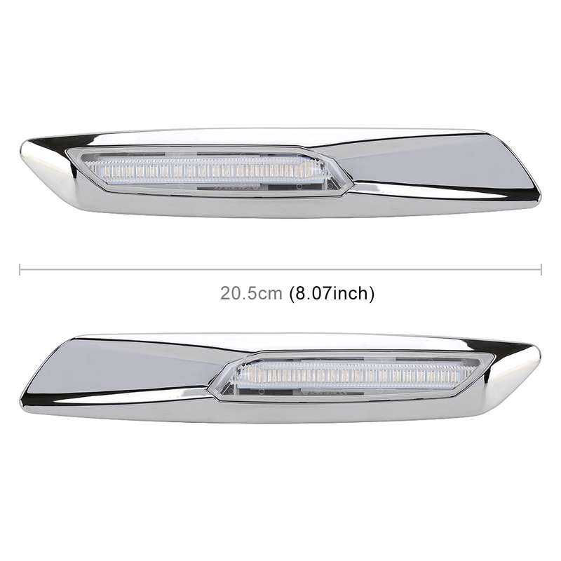 2 PCS Car Fender Light LED Leaf Board Side DC12V / 1.7W for BMW, Yellow Light, Style:A