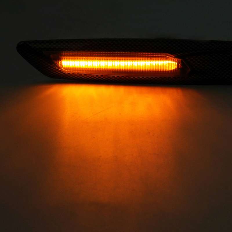 2 PCS Car Fender Light LED Leaf Board Side DC12V / 1.7W for BMW, Yellow Light, Style:A
