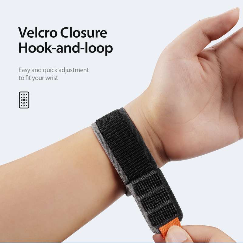 For Apple Watch 8 41mm DUX DUCIS YJ Series Nylon Watch Band(Black)