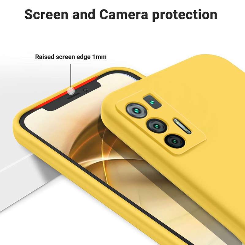 For Hisense Infinity H50S 5G Pure Color Liquid Silicone Shockproof Phone Case(Yellow)