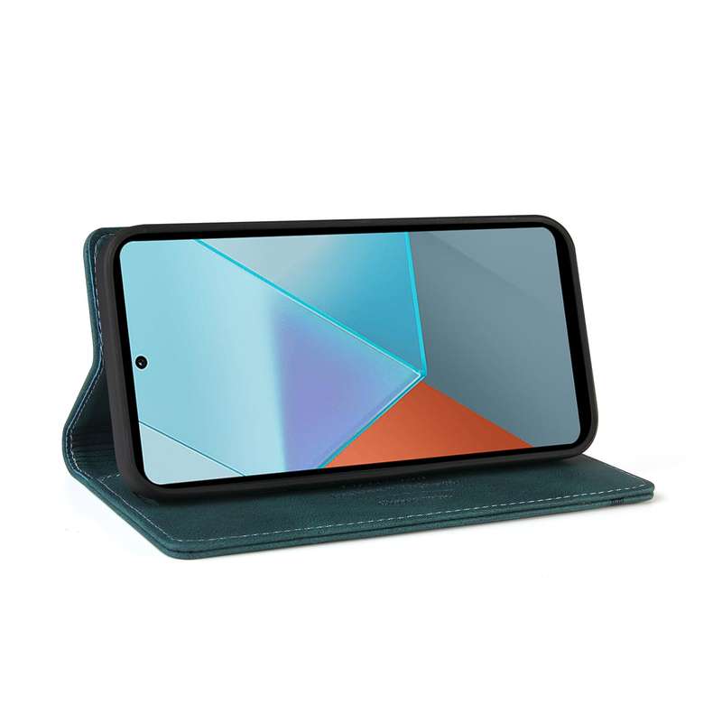 For Xiaomi Redmi Note 13 Pro 5G Skin Feel Anti-theft Brush Horizontal Flip Leather Case with Holder(