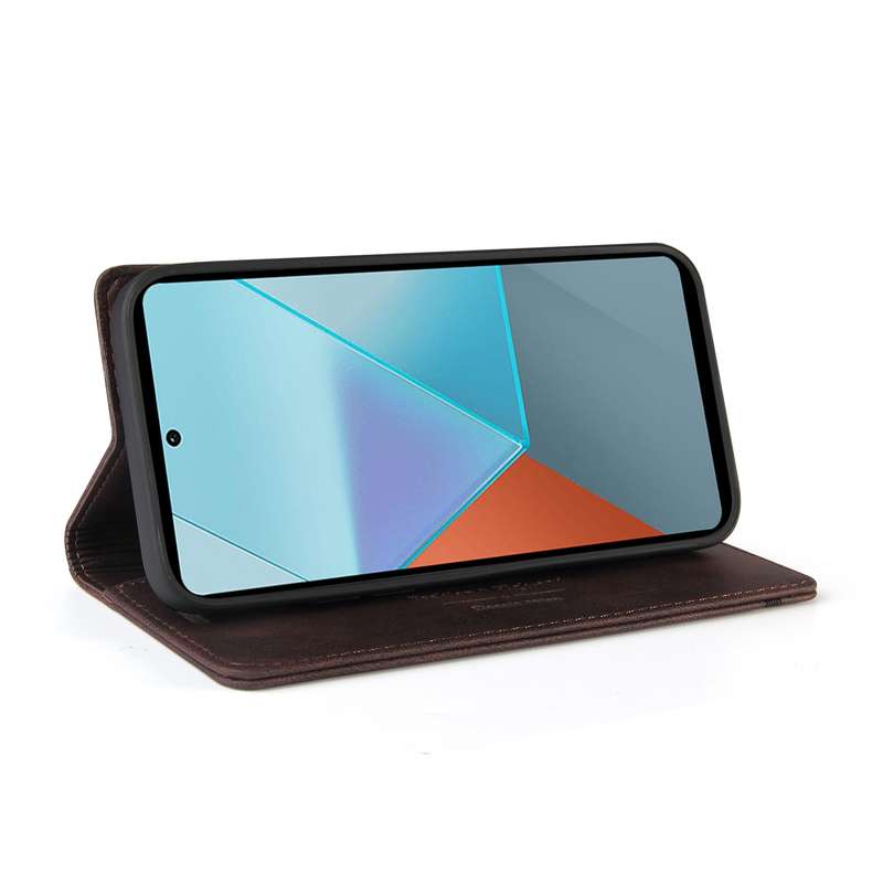 For Xiaomi Redmi Note 13 Pro 5G Skin Feel Anti-theft Brush Horizontal Flip Leather Case with Holder(