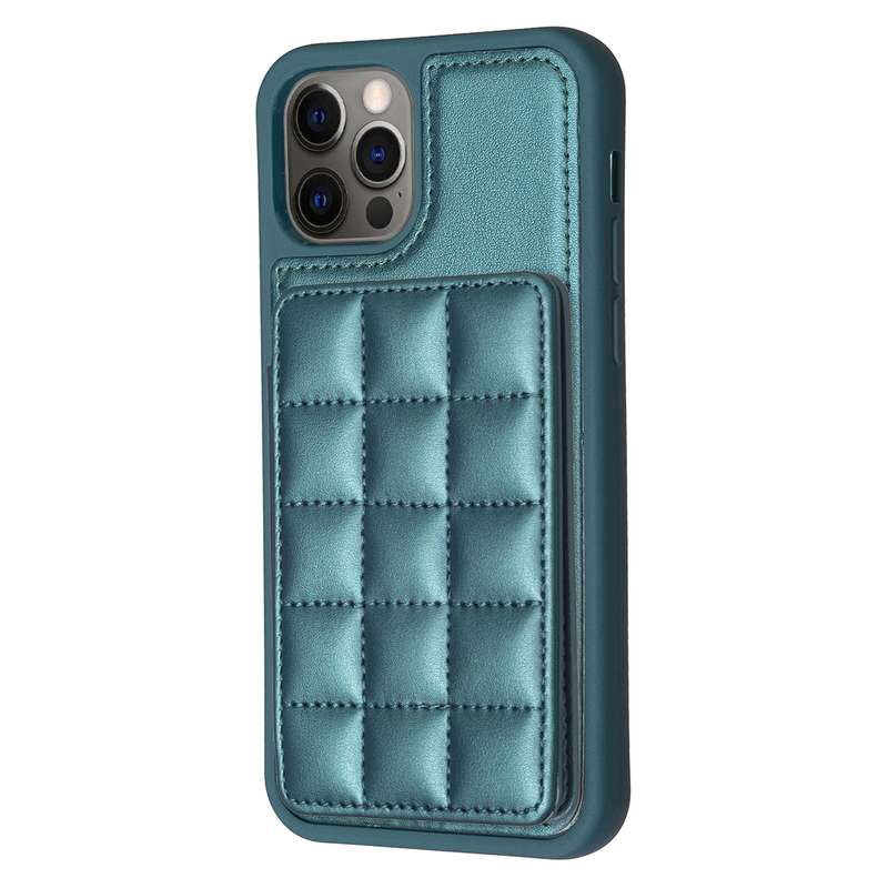 For iPhone 11 Grid Card Slot Holder Phone Case(Black)