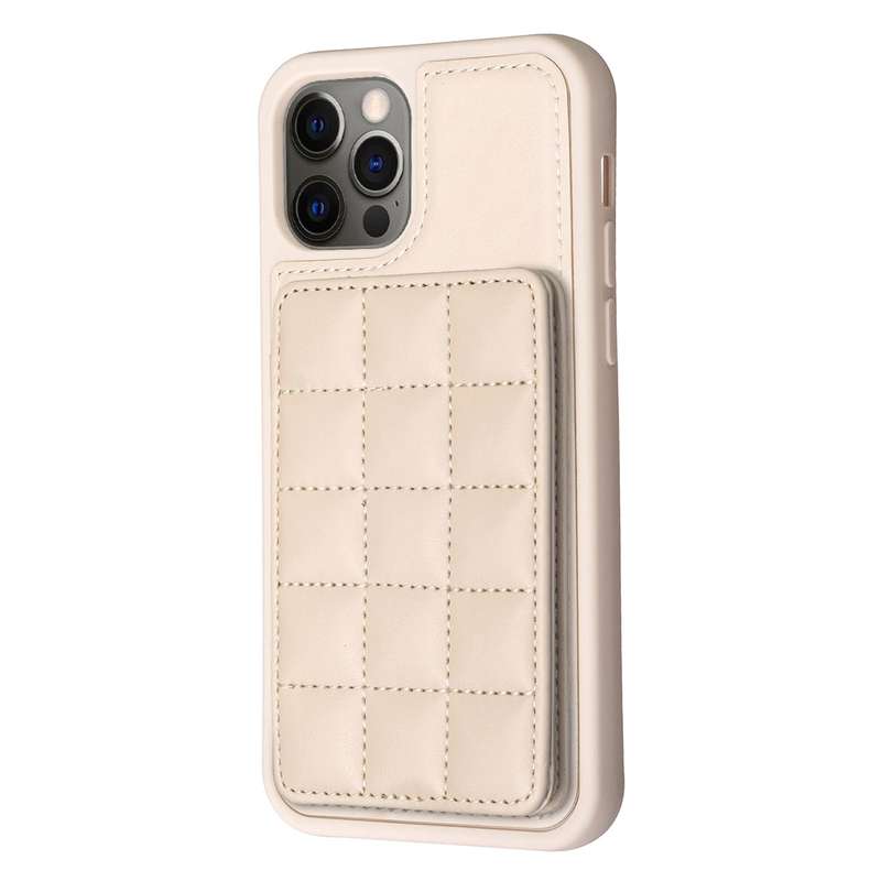 For iPhone 11 Grid Card Slot Holder Phone Case(Black)