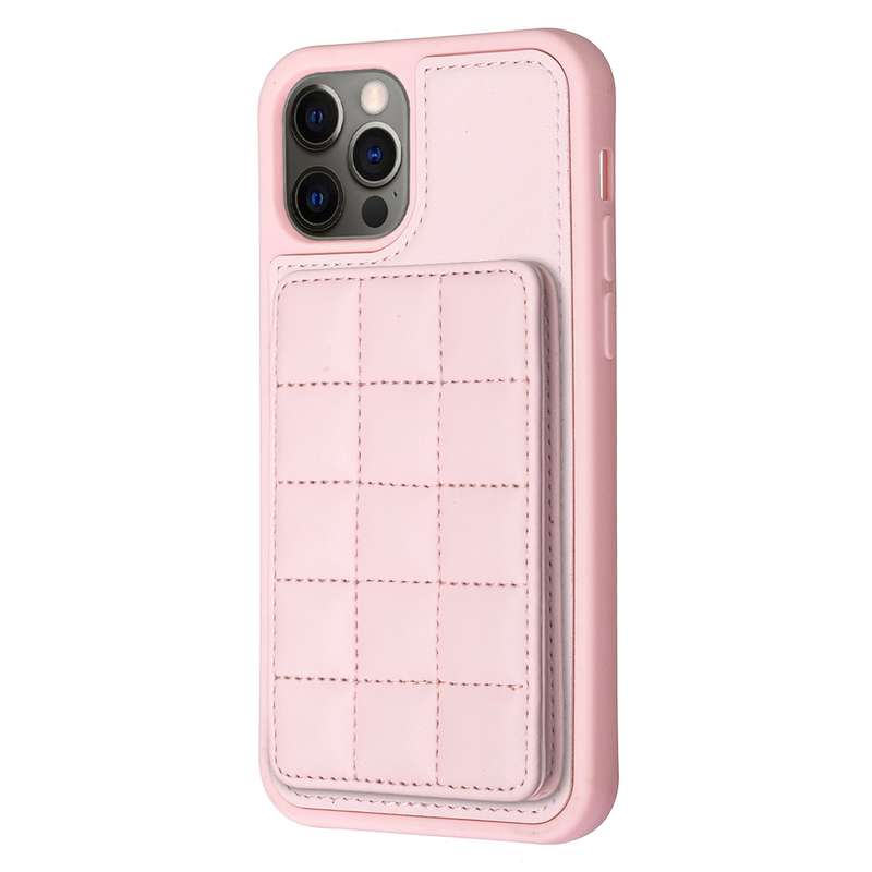 For iPhone 11 Grid Card Slot Holder Phone Case(Black)