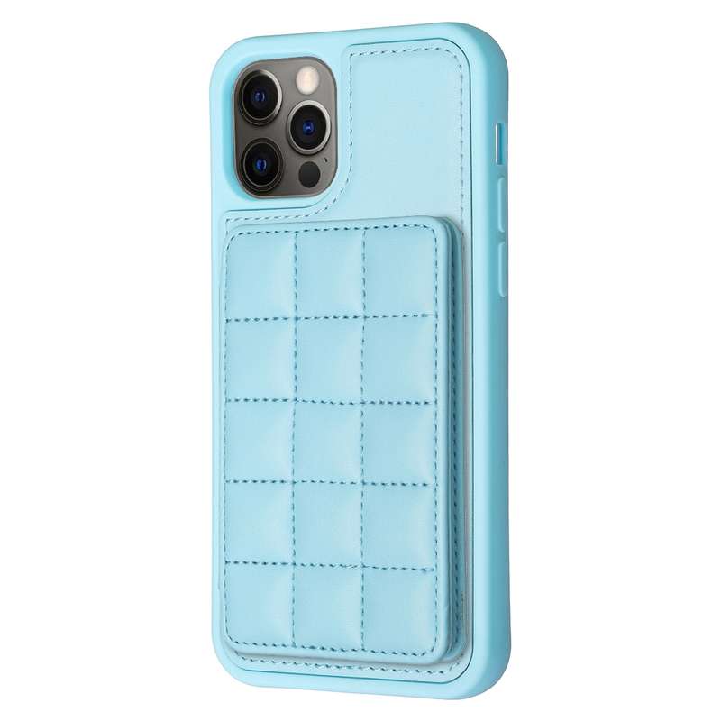For iPhone 11 Grid Card Slot Holder Phone Case(Black)