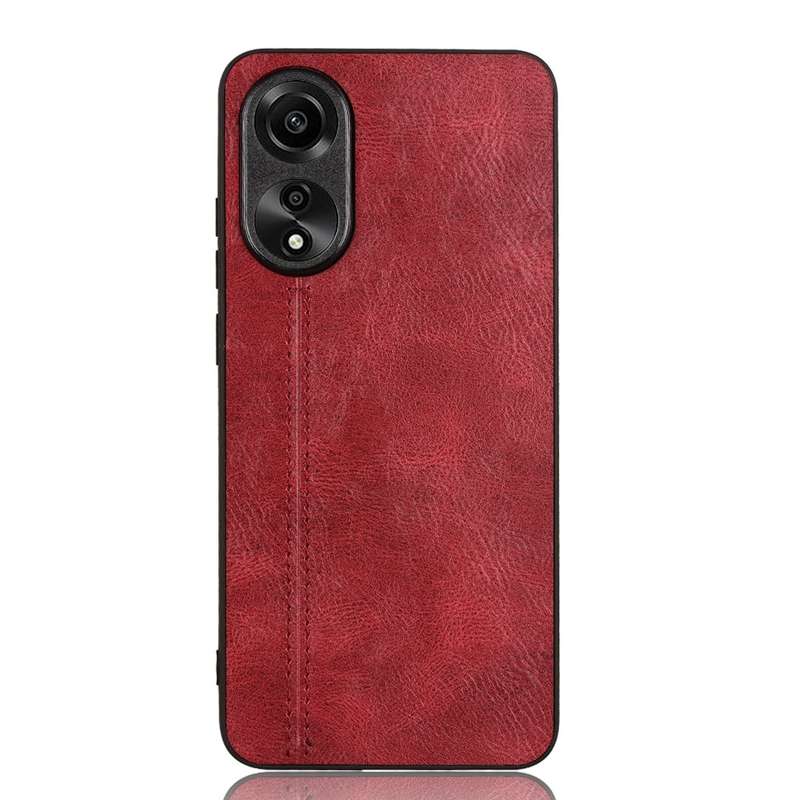 For OPPO A78 4G Cow Pattern Sewing Back Cover Phone Case(Blue)