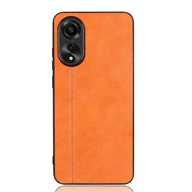 For OPPO A78 4G Cow Pattern Sewing Back Cover Phone Case(Blue)