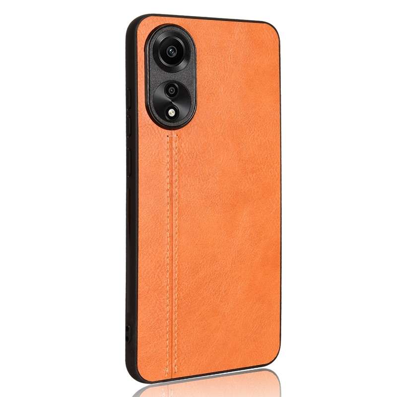 For OPPO A78 4G Cow Pattern Sewing Back Cover Phone Case(Blue)