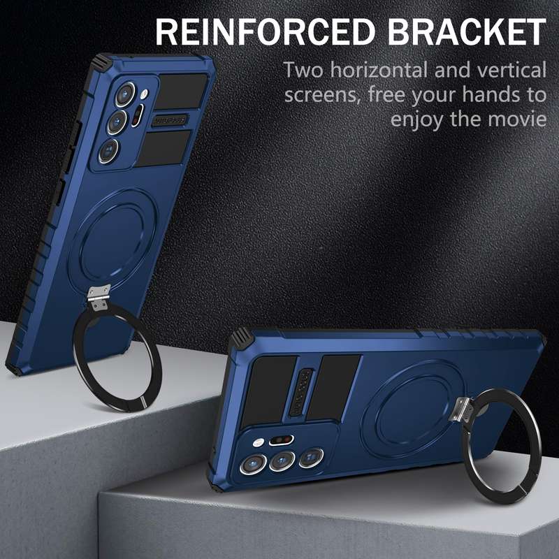 For Samsung Galaxy Note20 Ultra MagSafe Magnetic Holder Phone Case(Black)