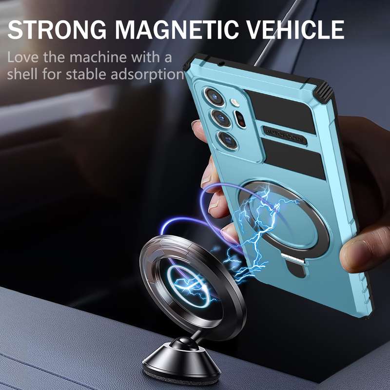 For Samsung Galaxy Note20 Ultra MagSafe Magnetic Holder Phone Case(Black)