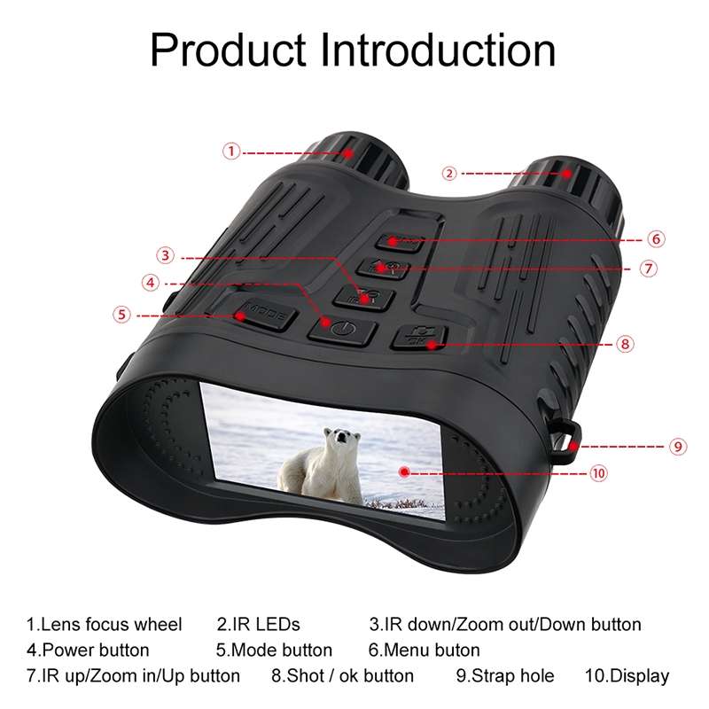 GVDA GD908 3.2 inch TFT Screen Binoculars 4K Infrared Night Vision Binoculars