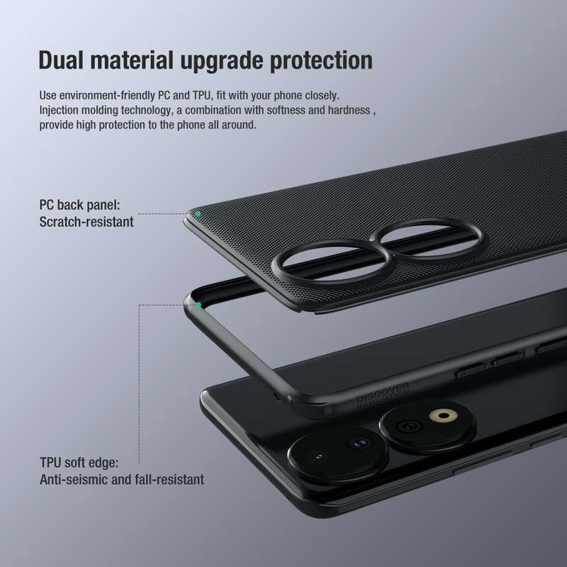 For Honor 90 NILLKIN Frosted Shield Pro PC + TPU Phone Case(Black)
