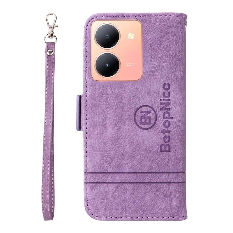 For vivo Y36 4G / 5G Global BETOPNICE Dual-side Buckle Leather Phone Case(Purple)