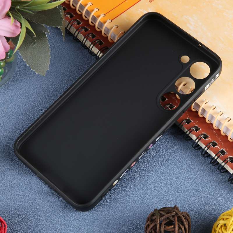 For Samsung Galaxy A02 EU Version Milk Tea Astronaut Pattern Liquid Silicone Phone Case(Black)