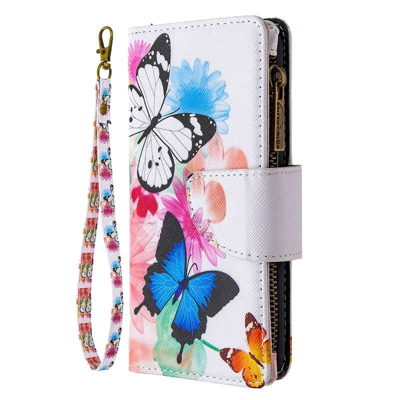For iPhone 8 & 7 Colored Drawing Pattern Zipper Horizontal Flip Leather Case with Holder & Card Slot