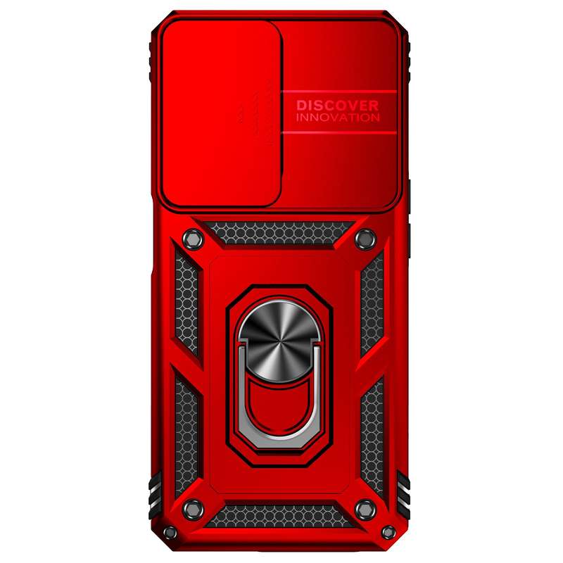 For OPPO A57 Sliding Camshield Holder Phone Case(Black)