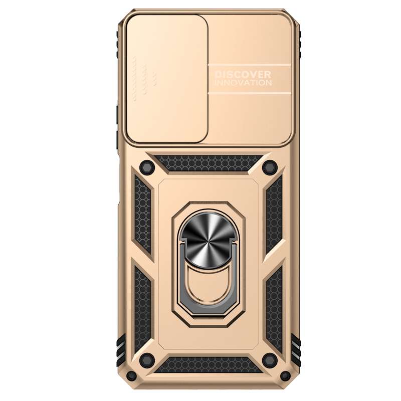 For Honor X7 Sliding Camshield Holder Phone Case(Dark Green)