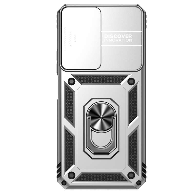 For Honor X7 Sliding Camshield Holder Phone Case(Dark Green)