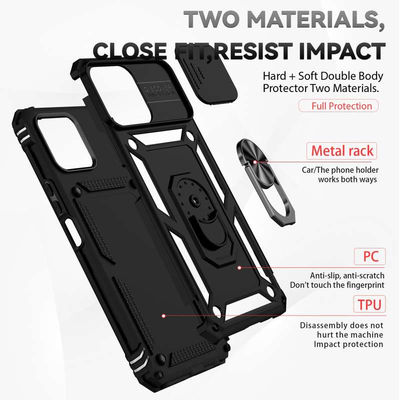 For Honor X8 Sliding Camshield Holder Phone Case(Rose Gold)