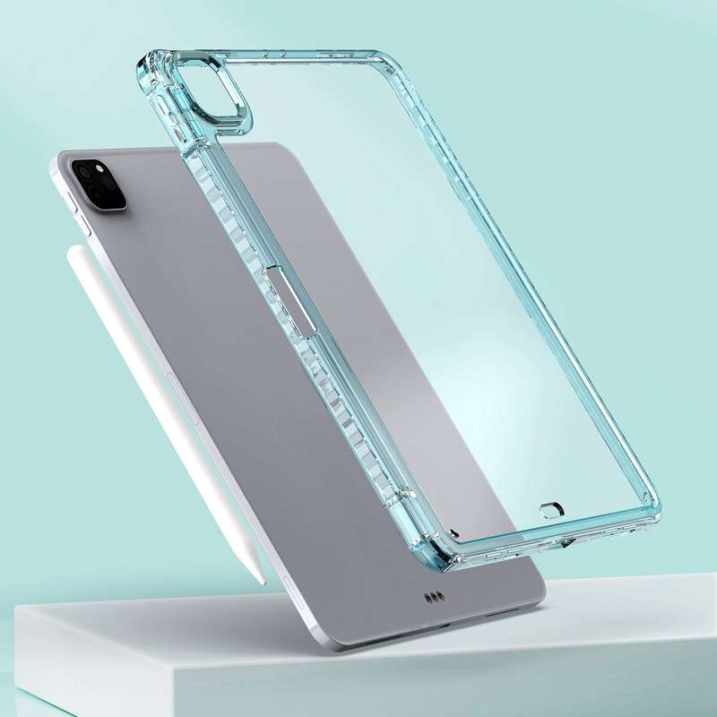 For iPad Pro 11 2022 / 2021 / 2020 Clear Acrylic Shockproof Tablet Case(White)