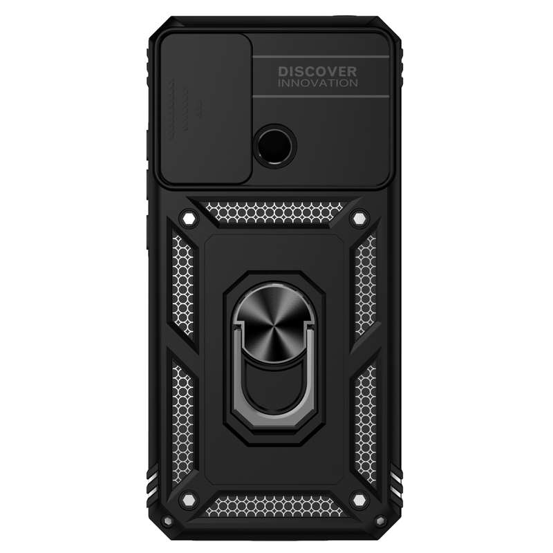 For Samsung Galaxy A03 Sliding Camshield Holder Phone Case(Black)