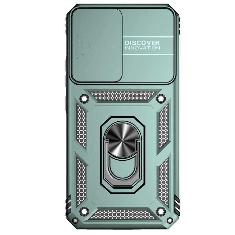 For Samsung Galaxy A34 5G Sliding Camshield Holder Phone Case(Silver)