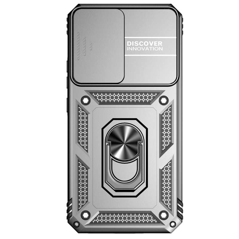 For Samsung Galaxy A34 5G Sliding Camshield Holder Phone Case(Silver)