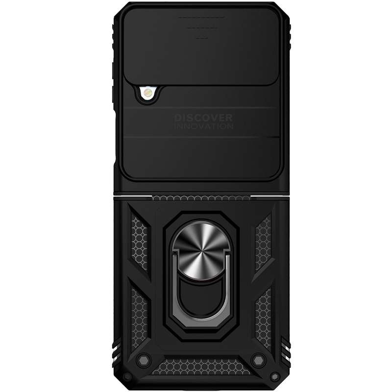 For Samsung Galaxy Z Flip4 Sliding Camshield Holder Phone Case(Red)