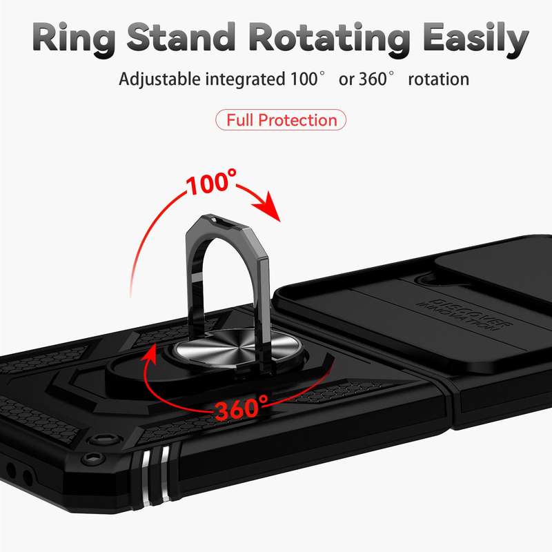 For Samsung Galaxy Z Flip4 Sliding Camshield Holder Phone Case(Red)
