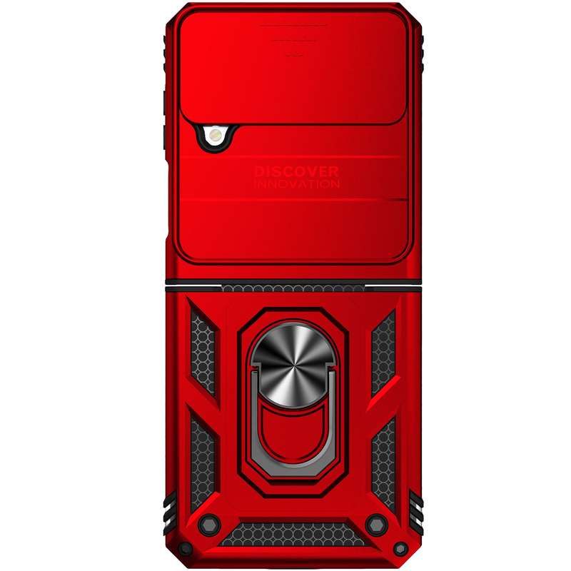 For Samsung Galaxy Z Flip4 Sliding Camshield Holder Phone Case(Red)