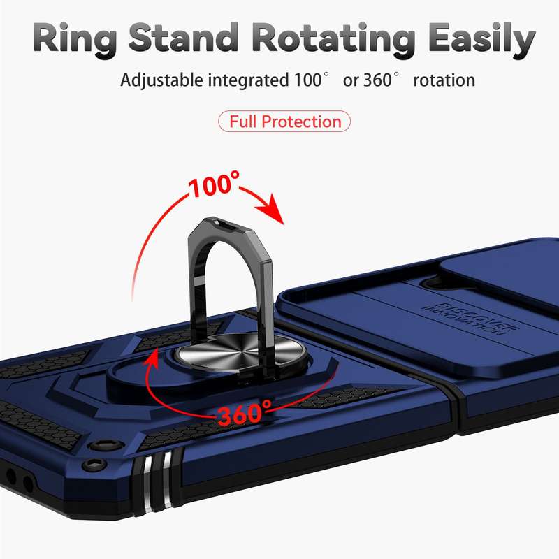 For Samsung Galaxy Z Flip4 Sliding Camshield Holder Phone Case(Red)