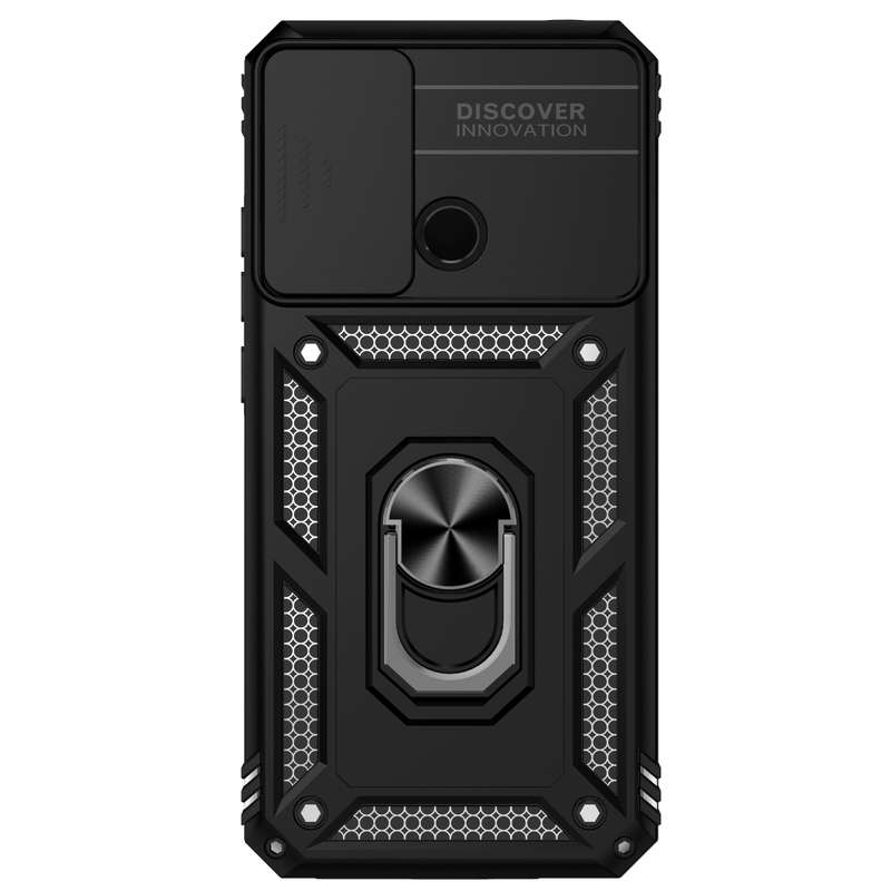 For Xiaomi Redmi 10A Sliding Camshield Holder Phone Case(Black)