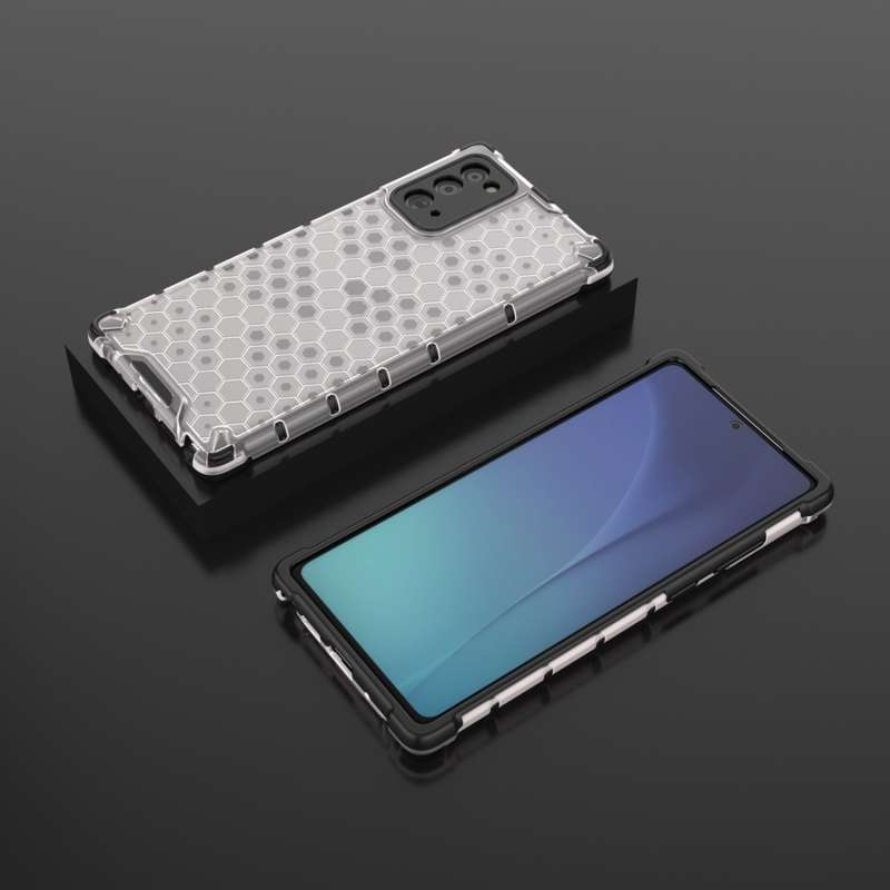 For Samsung Galaxy Note 20 Shockproof Honeycomb PC + TPU Protective Case(Blue)