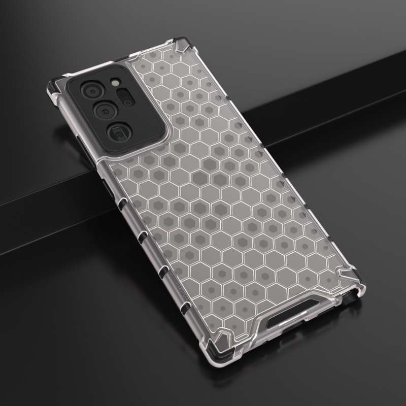 For Samsung Galaxy Note20 Ultra Shockproof Honeycomb PC + TPU Protective Case(Black)