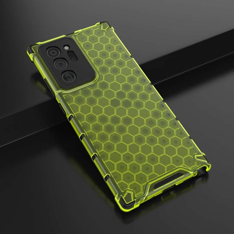 For Samsung Galaxy Note20 Ultra Shockproof Honeycomb PC + TPU Protective Case(Black)