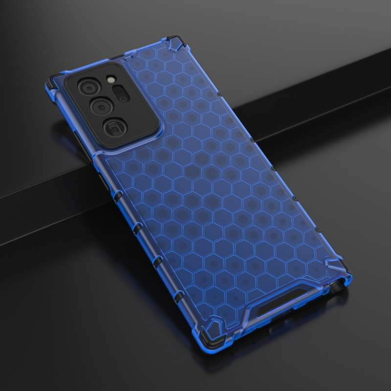 For Samsung Galaxy Note20 Ultra Shockproof Honeycomb PC + TPU Protective Case(Black)